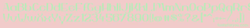 YiggivooUc Font – Green Fonts on Pink Background