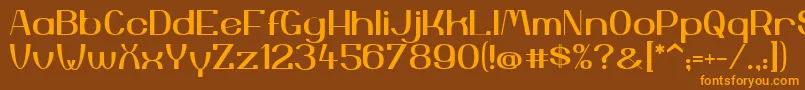 YiggivooUc Font – Orange Fonts on Brown Background