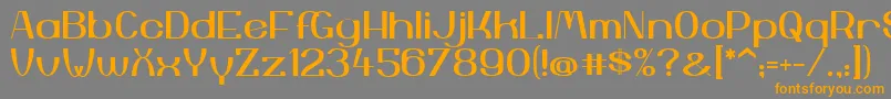 YiggivooUc Font – Orange Fonts on Gray Background