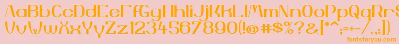 YiggivooUc Font – Orange Fonts on Pink Background