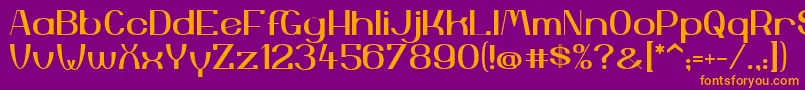 YiggivooUc Font – Orange Fonts on Purple Background