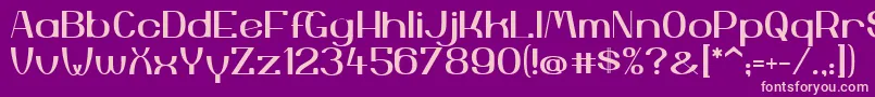 YiggivooUc Font – Pink Fonts on Purple Background