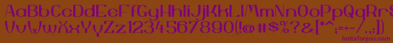 YiggivooUc Font – Purple Fonts on Brown Background