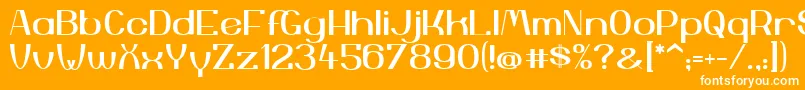 YiggivooUc Font – White Fonts on Orange Background