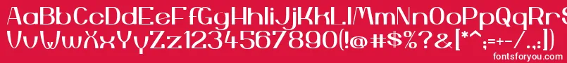 YiggivooUc Font – White Fonts on Red Background