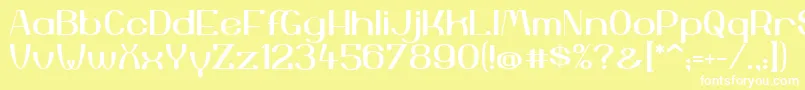 YiggivooUc Font – White Fonts on Yellow Background