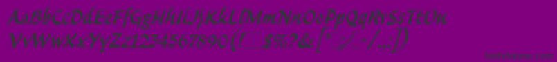 MalibuLetLetPlain.1.0-Schriftart – Schwarze Schriften auf violettem Hintergrund