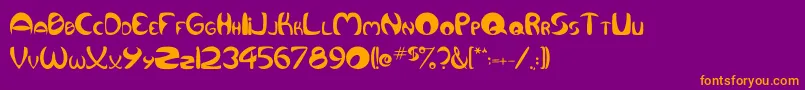 QurveR Font – Orange Fonts on Purple Background