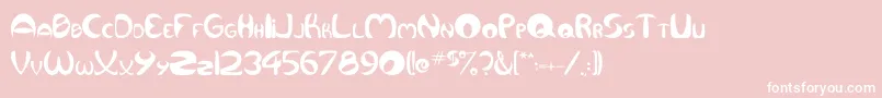 QurveR Font – White Fonts on Pink Background