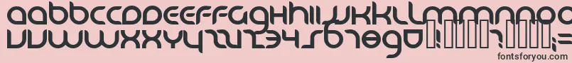 Danube ffy Font – Black Fonts on Pink Background