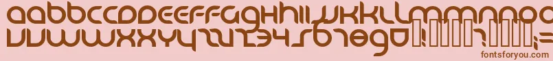 Danube ffy Font – Brown Fonts on Pink Background