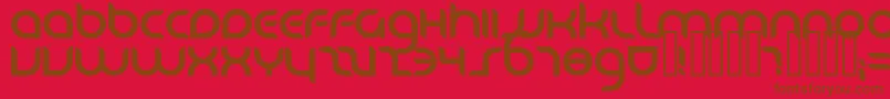 Danube ffy Font – Brown Fonts on Red Background