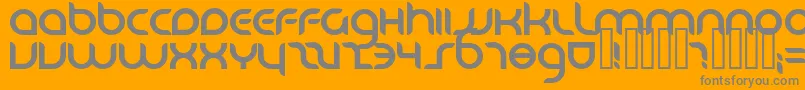 Danube ffy Font – Gray Fonts on Orange Background