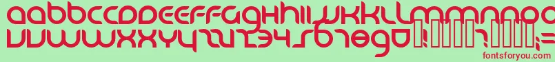 Danube ffy Font – Red Fonts on Green Background