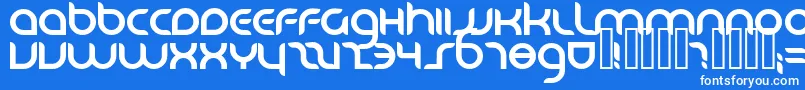 Danube ffy Font – White Fonts on Blue Background