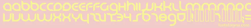Danube ffy Font – Yellow Fonts on Pink Background