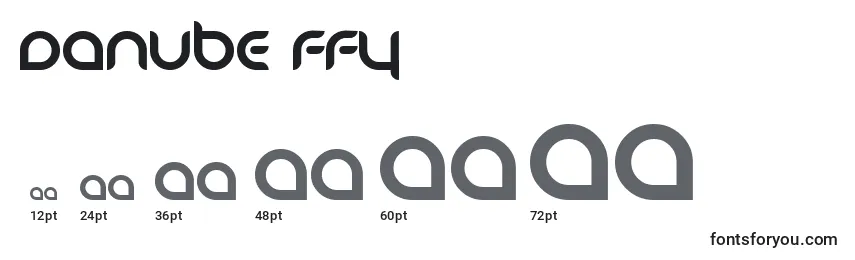 Размеры шрифта Danube ffy