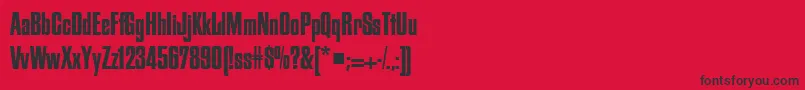 FiordRegularDb Font – Black Fonts on Red Background