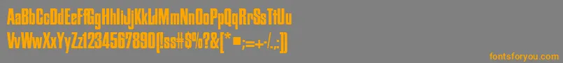 FiordRegularDb Font – Orange Fonts on Gray Background
