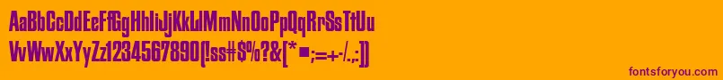 FiordRegularDb Font – Purple Fonts on Orange Background