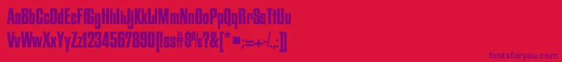 FiordRegularDb Font – Purple Fonts on Red Background