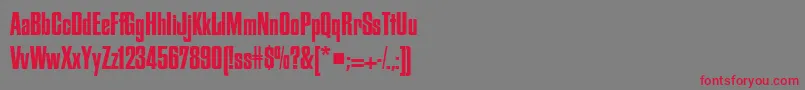 FiordRegularDb Font – Red Fonts on Gray Background