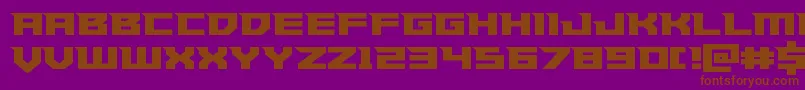 Paladinsstraight-fontti – ruskeat fontit violetilla taustalla