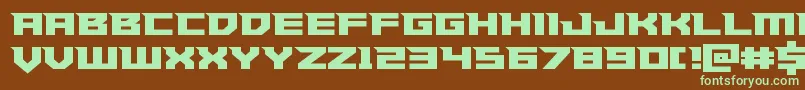 Paladinsstraight-fontti – vihreät fontit ruskealla taustalla