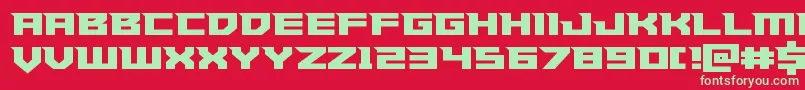 Paladinsstraight Font – Green Fonts on Red Background