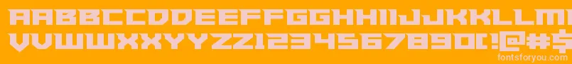 Paladinsstraight-fontti – vaaleanpunaiset fontit oranssilla taustalla