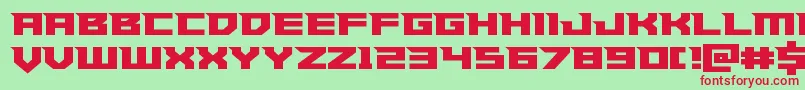 Paladinsstraight-fontti – punaiset fontit vihreällä taustalla