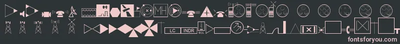 fuente EsriTelecom – Fuentes Rosadas Sobre Fondo Negro