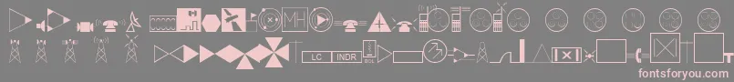 EsriTelecom Font – Pink Fonts on Gray Background
