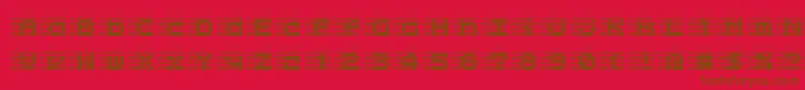 フォントL25 – 赤い背景に茶色の文字