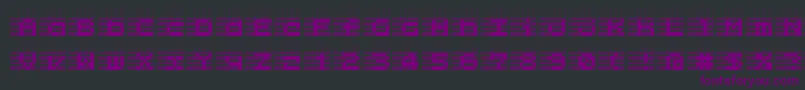 L25-fontti – violetit fontit mustalla taustalla