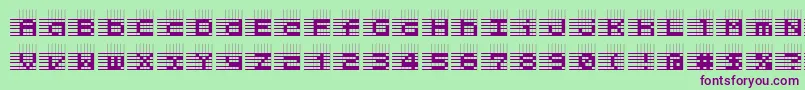 Шрифт L25 – фиолетовые шрифты на зелёном фоне