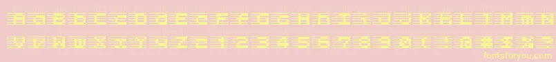 L25 Font – Yellow Fonts on Pink Background