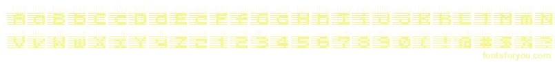 L25 Font – Yellow Fonts on White Background