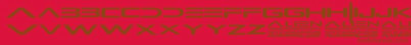 AlienResurrection Font – Brown Fonts on Red Background