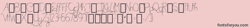 BellaKABetterPlaceAlts Font – Black Fonts on Pink Background
