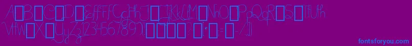 フォントBellaKABetterPlaceAlts – 紫色の背景に青い文字