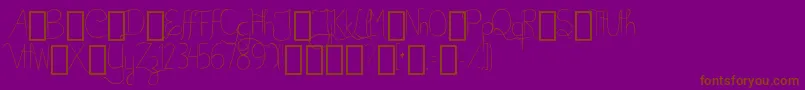フォントBellaKABetterPlaceAlts – 紫色の背景に茶色のフォント