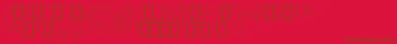 フォントBellaKABetterPlaceAlts – 赤い背景に茶色の文字