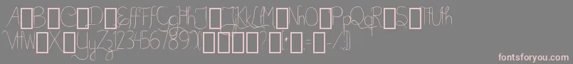 BellaKABetterPlaceAlts-fontti – vaaleanpunaiset fontit harmaalla taustalla
