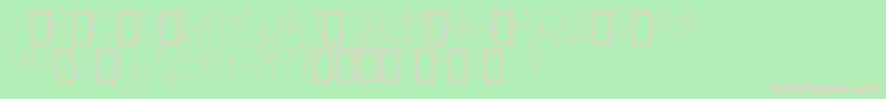 BellaKABetterPlaceAlts-fontti – vaaleanpunaiset fontit vihreällä taustalla