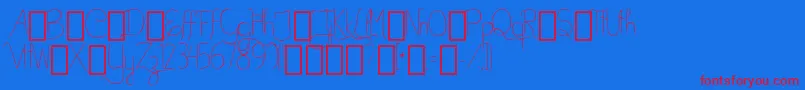 BellaKABetterPlaceAlts Font – Red Fonts on Blue Background