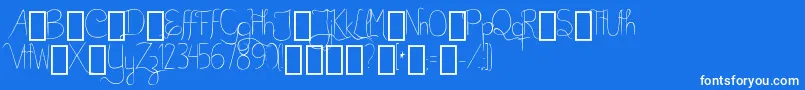 BellaKABetterPlaceAlts Font – White Fonts on Blue Background