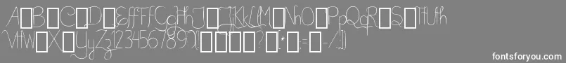 フォントBellaKABetterPlaceAlts – 灰色の背景に白い文字