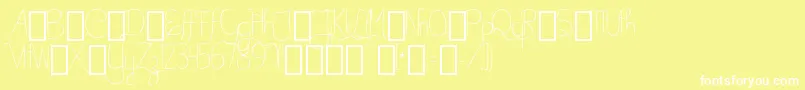 フォントBellaKABetterPlaceAlts – 黄色い背景に白い文字
