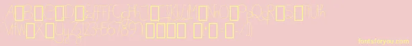 BellaKABetterPlaceAlts-fontti – keltaiset fontit vaaleanpunaisella taustalla